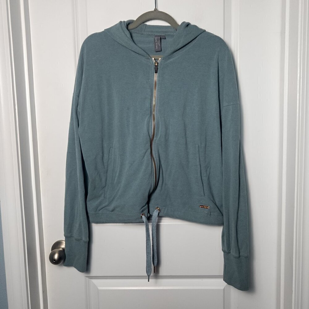 Sweaty Betty Sanctuary Luxe Zip Through Hoodie SM FLAW - L Sage Green
